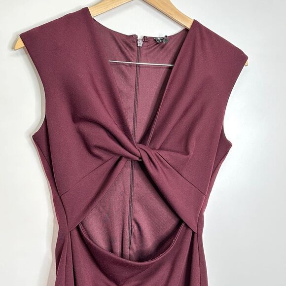 Marciano Open Front Wine Color Dress Size Small - Picture 4 of 7